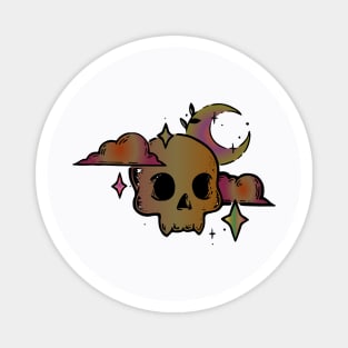 skull in clouds Magnet